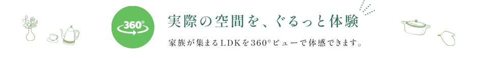 実際の空間を、ぐるっと体験